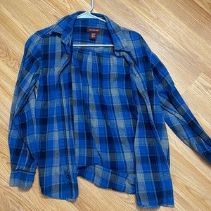 Blue flannel from Covington. Size small/medium